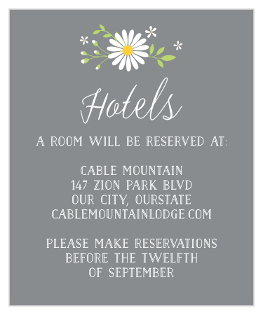 Make sure your guests know the best stay with our Daisy Frame Accommodation Cards.