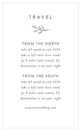 If you're a fan of minimalist design, you'll love our Mauve Florals Direction Cards!