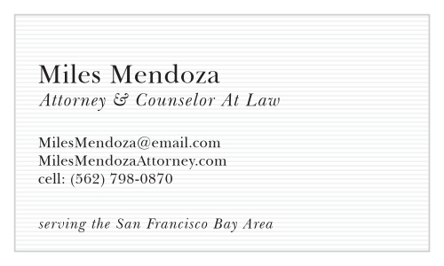 These Simple Attorney Business Cards are perfect for anyone looking for a minimalist design that looks clean and professional.