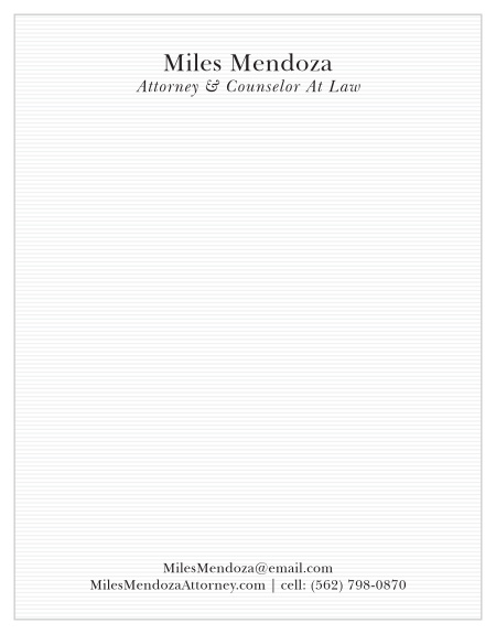 The Simple Attorney Business Stationery is simple and functional.