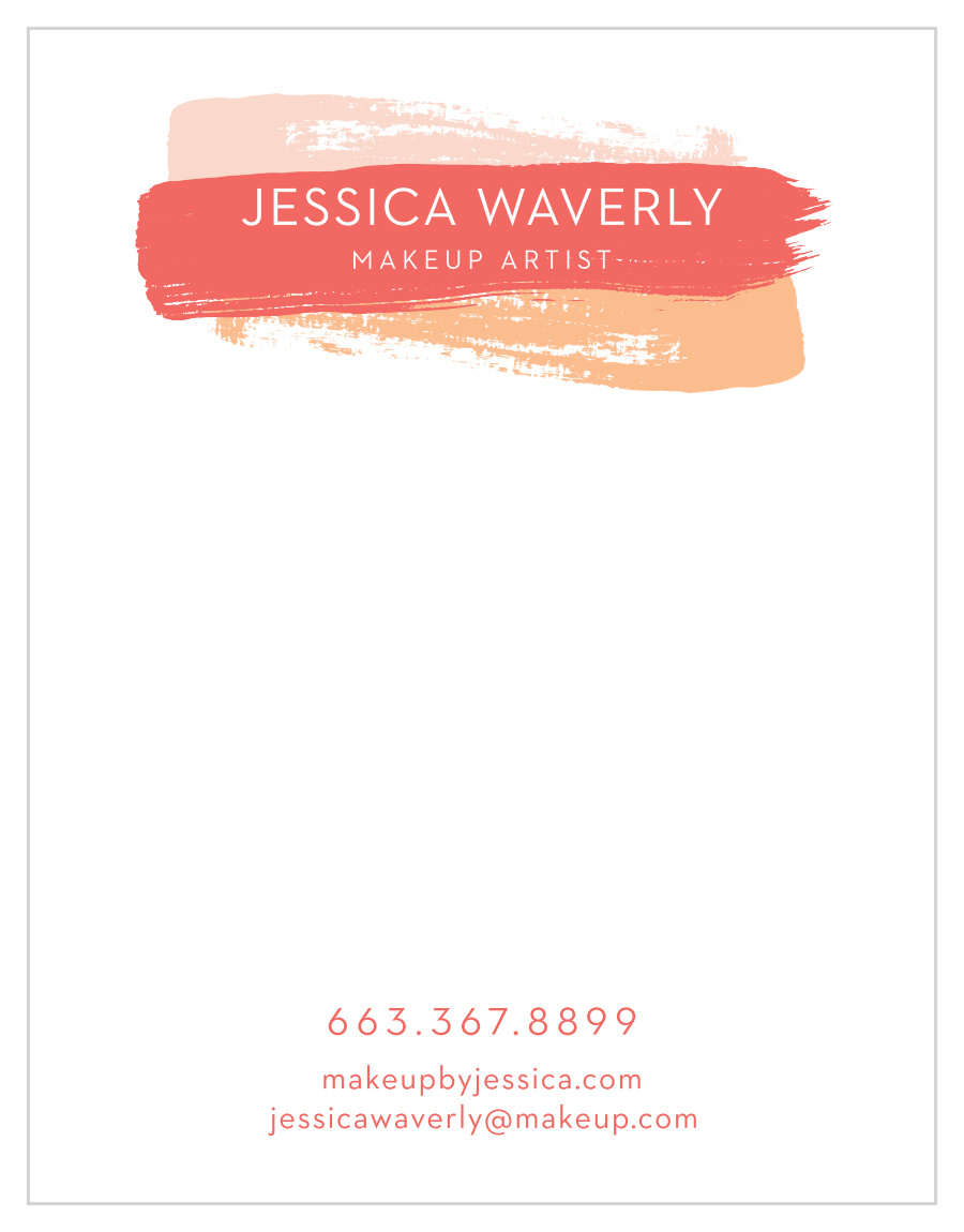 Makeup Strokes Business Stationery