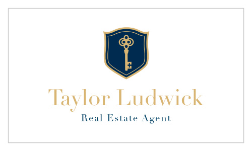 Represent your real estate agency with our Key Emblem Business Cards.