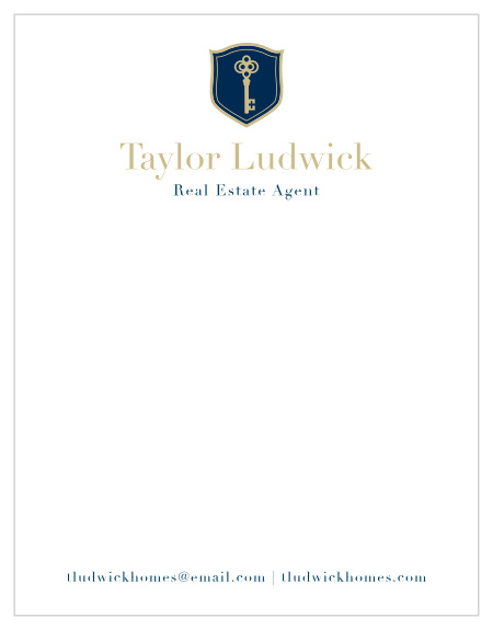 Represent your business while you handwrite notes to your clients with our Key Emblem Business Stationeries.