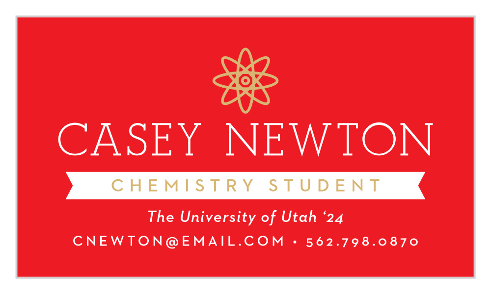 Chemistry Student Business Cards
