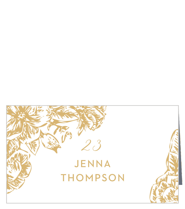 Golden Wildflowers Place Cards
