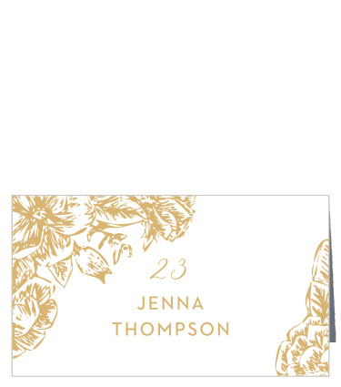 The beautiful design of our Golden Wildflowers Place Cards will make it impossible for your guests to miss their names! 
