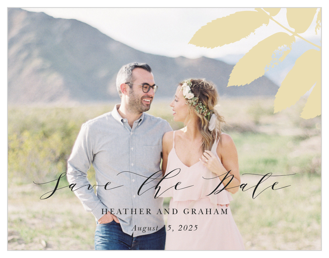 Gilded Leaf Save the Date Magnets