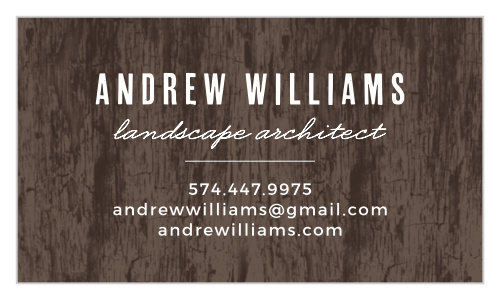 Represent your landscaping business perfectly with our Woodgrain Business Cards.