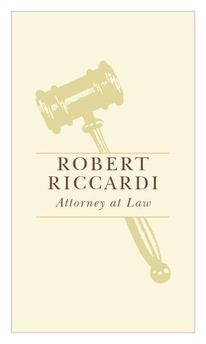 Represent your skillset and expertise with our Justice Gavel Business Cards.