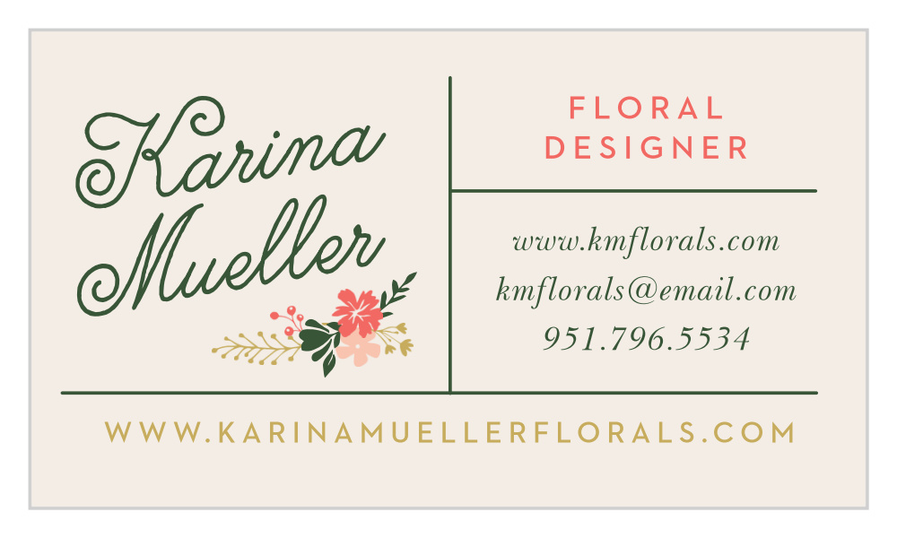 Florist Grid Business Cards