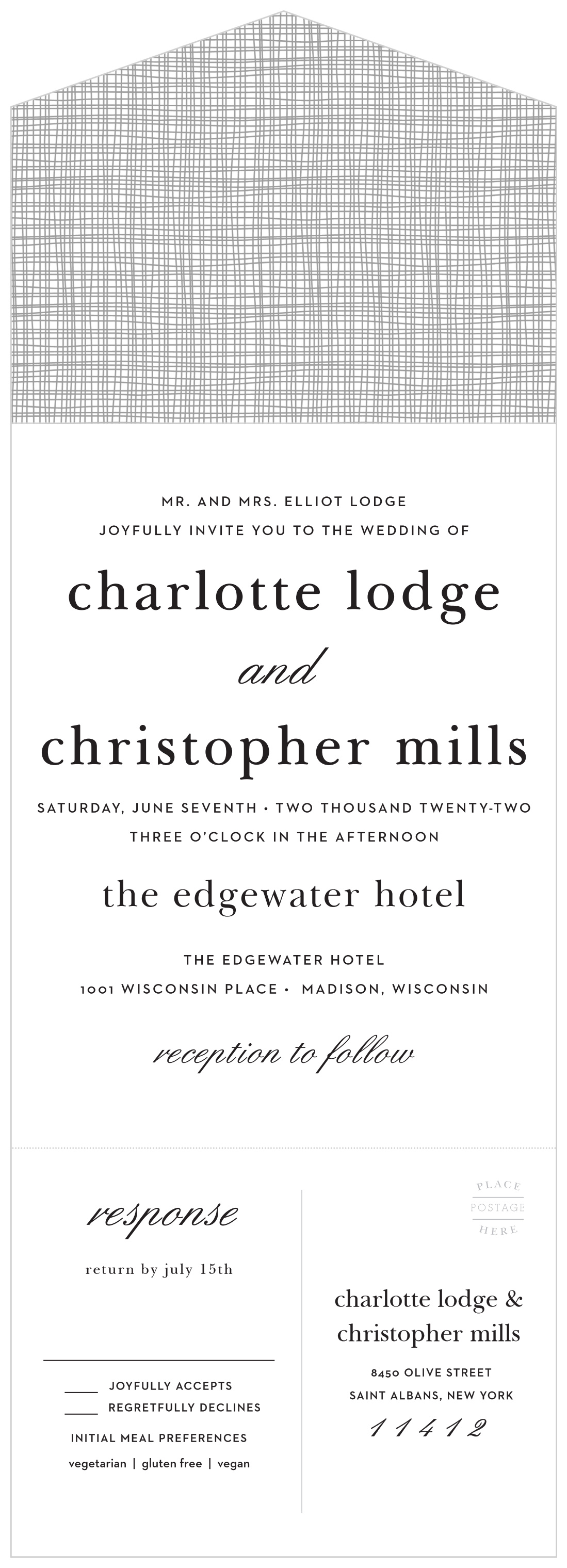 Sophisticated Typography Seal & Send Wedding Invitations