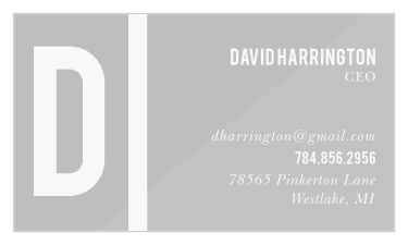Our Jumbo Initial Clear Business Cards feature a minimalist design that is sure to catch the eye of everyone you hand them out to.