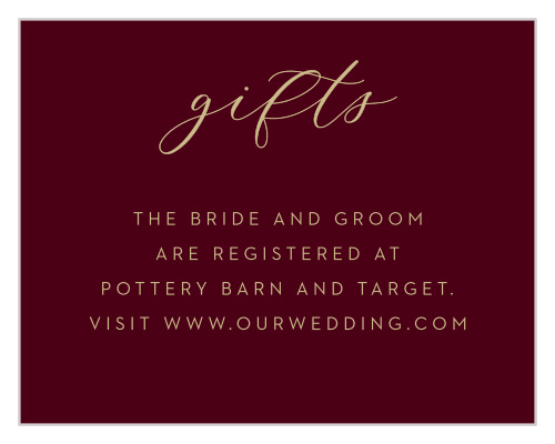 Ensure that you begin your new married life with everything you'll be needing using our Redwood Forest Registry Cards!