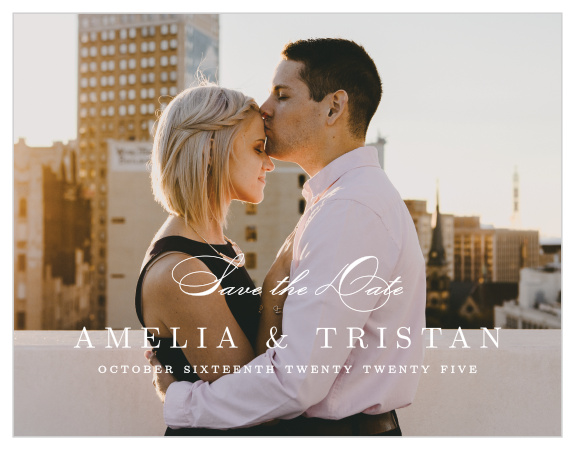 Ensure your guests make time for your special day with our Lilac Wildflowers Save-the-Date Cards!