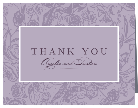 Show your loved ones you care with our Lilac Wildflowers Thank You Cards! 