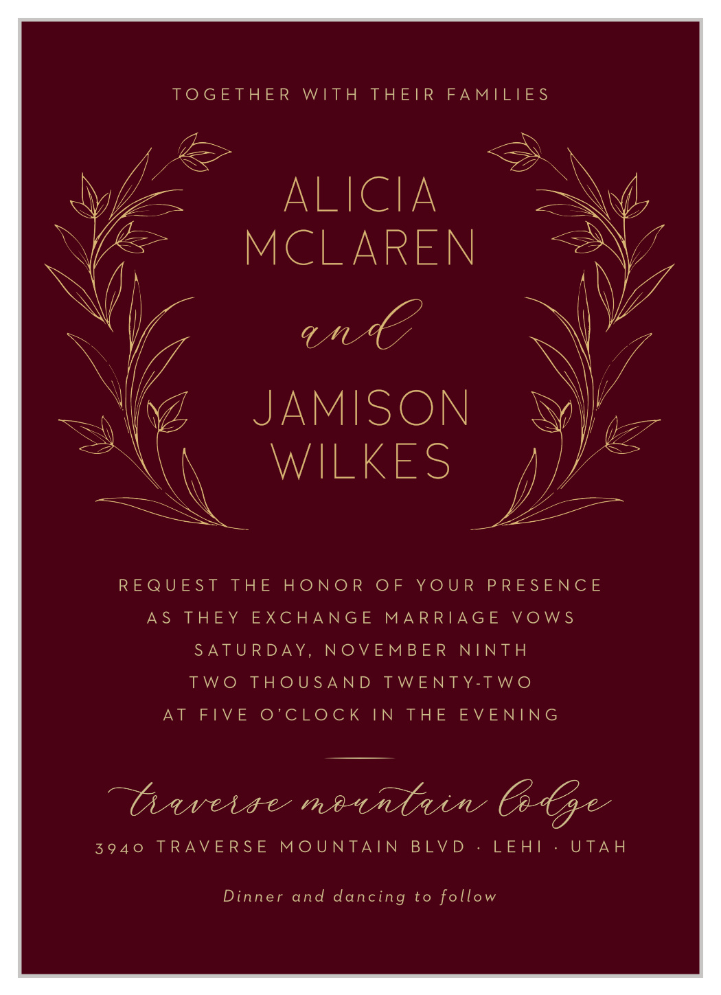Redwood Forest Wedding Invitations