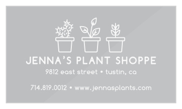 Watch your client list grow as steadily as your own products with the lovely style of our Cute Plants Clear Business Cards. A trio of plants stretches upward from their pots along the top of the card, an eye-catching predecessor to your own name and contact details just below.