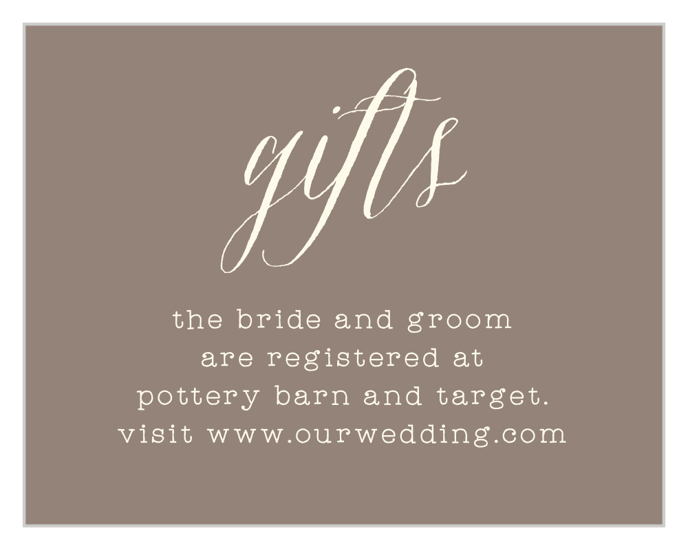 Wildflower Ampersand Registry Cards