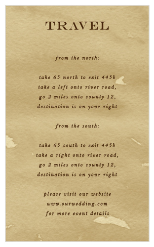 Make it easier for everyone to navigate to your wedding venue with our Leaves of Fall Direction Cards!