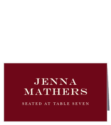 Your guests won't be able to miss the vibrant red Leaves of Fall Place Cards! 