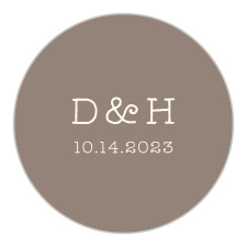 Seal envelopes and decorate stationery with the rustic design of our Wildflower Ampersand Wedding Stickers. Your own initials adorn the center of each seal, a sheer white against the soft-bronze of the background. With your wedding date just below as an everlasting reminder, these stickers are a lovely little memento of your big day.