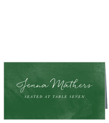 The deep green color of our Watercolor Pines Place Cards will have your guests dreaming of the forest! 