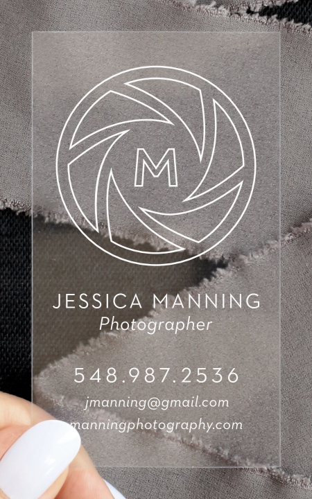 Snap Shot Clear Business Cards