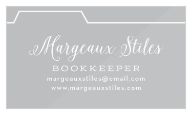Our Book Keeper Clear Business Cards will suit any administrative profession perfectly!