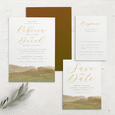 Moody Mountains Wedding Invitations