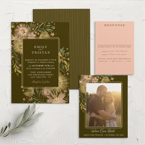 Mountain Wildflowers Wedding Invitations