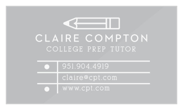 Our Practical Pencil Clear Business Cards are perfect for students or tutors to use!