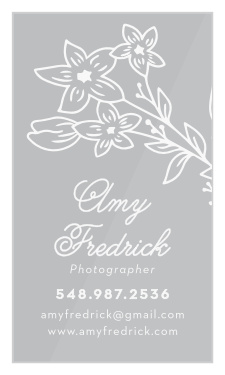 Showcase the natural beauty you're able to capture with the botanical style of our Canopy of Blooms Clear Business Cards. Flowers bloom from the righthand side of each card, stretching out above your own name in beautiful calligraphy. With each of your contact details below in an easy-to-read typography, these cards are a lovely way to introduce yourself.