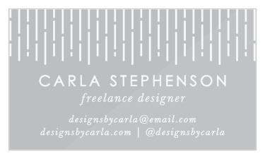 Our Linear Cascade Clear Business Cards offer a sneak peek for your clients at what you can bring to the table. Segmented lines descend from the top of each card, stretching lazily toward the neat typography spelling out your name and contact details to immediately draw the eye.