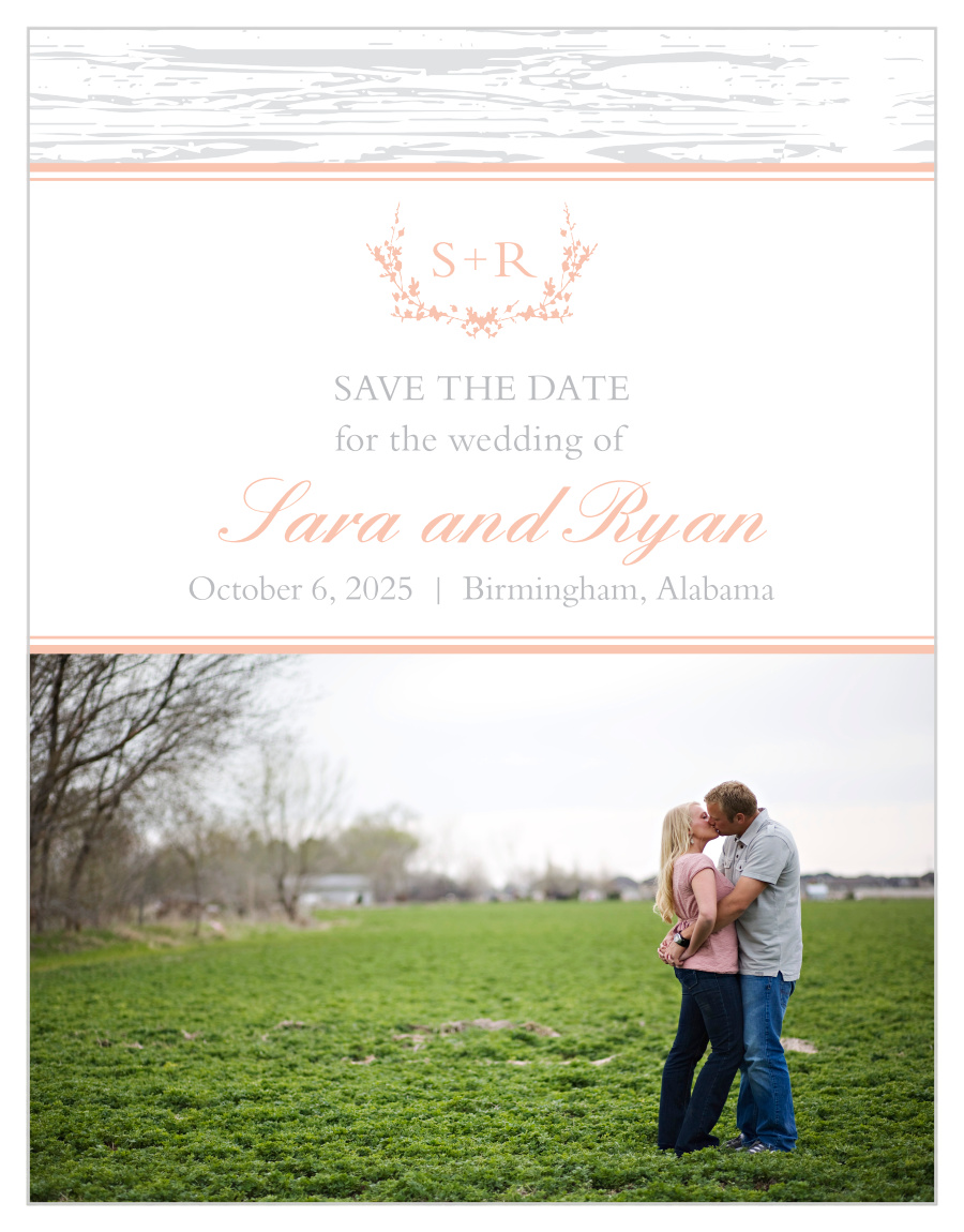 Rustic Wreath Save the Date Cards