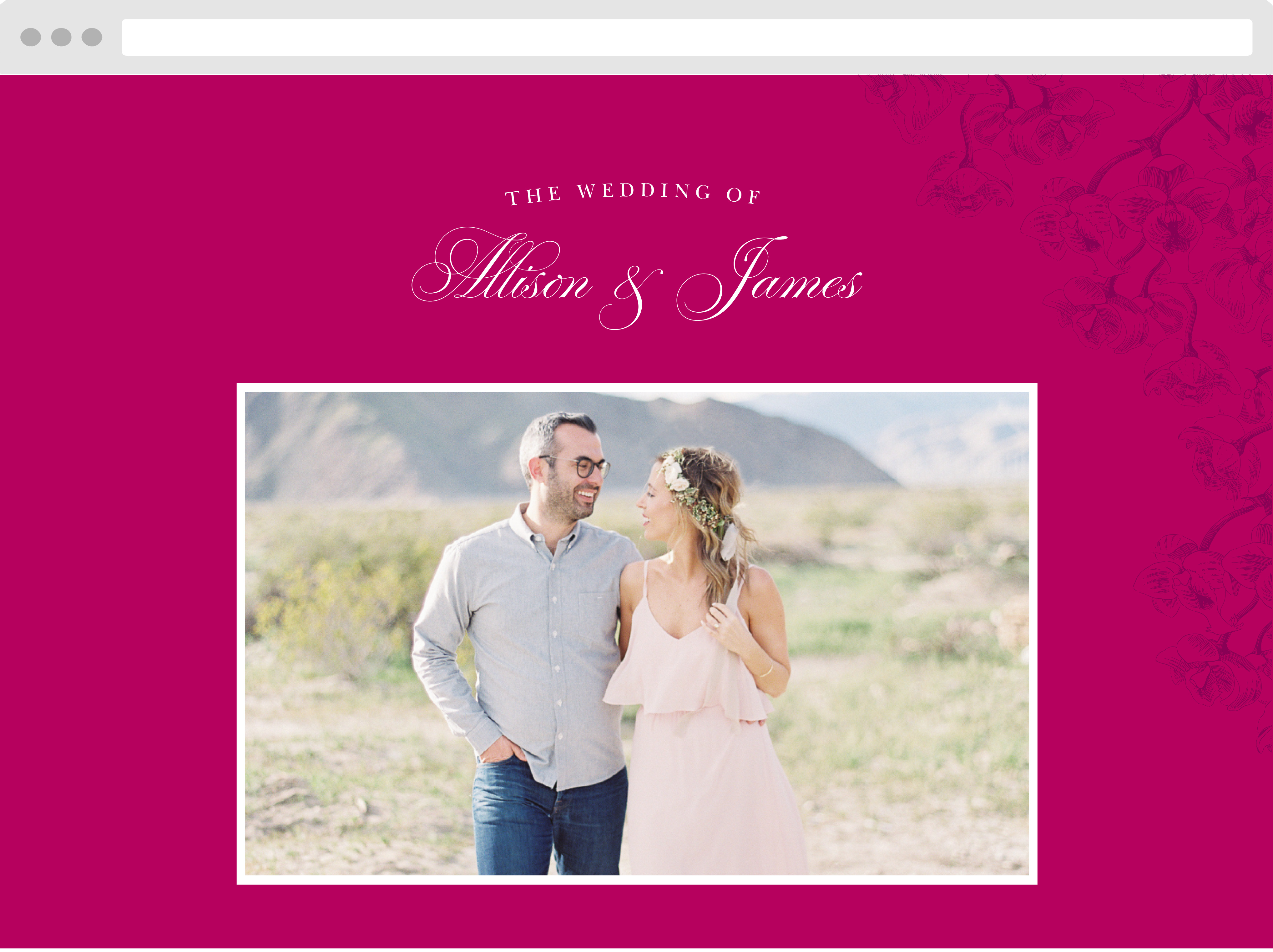 Cascading Blooms Wedding Website