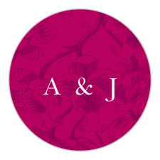 Help your cherished friends and family stick to the date of your wedding with our Cascading Blooms Wedding Stickers.