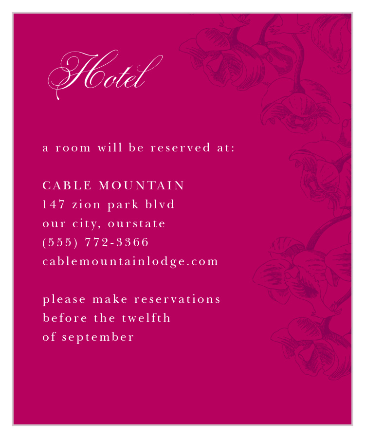 Cascading Blooms Accommodation Cards