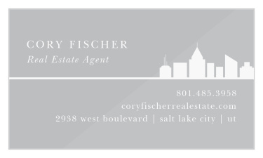 Our Metropolitan Skyline Clear Business Cards are perfect any real estate agent.