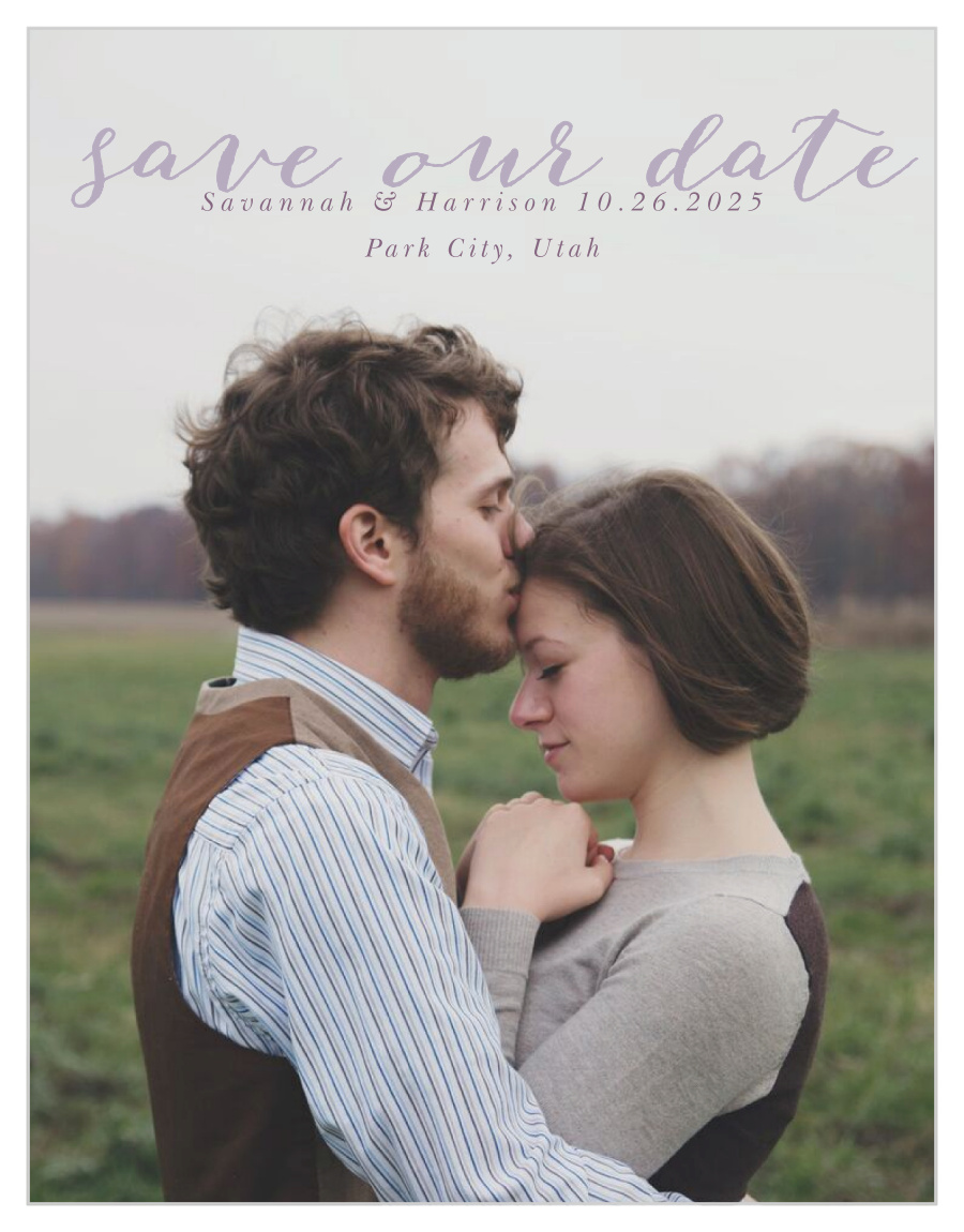 Hydrangea Blossoms Save the Date Cards