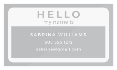 Represent yourself and your expertise professionally with our Name Tag Clear Business Cards.