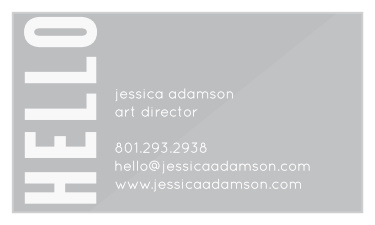 You'll love the sleek, modern design of our Mod Hello Clear Business Cards!