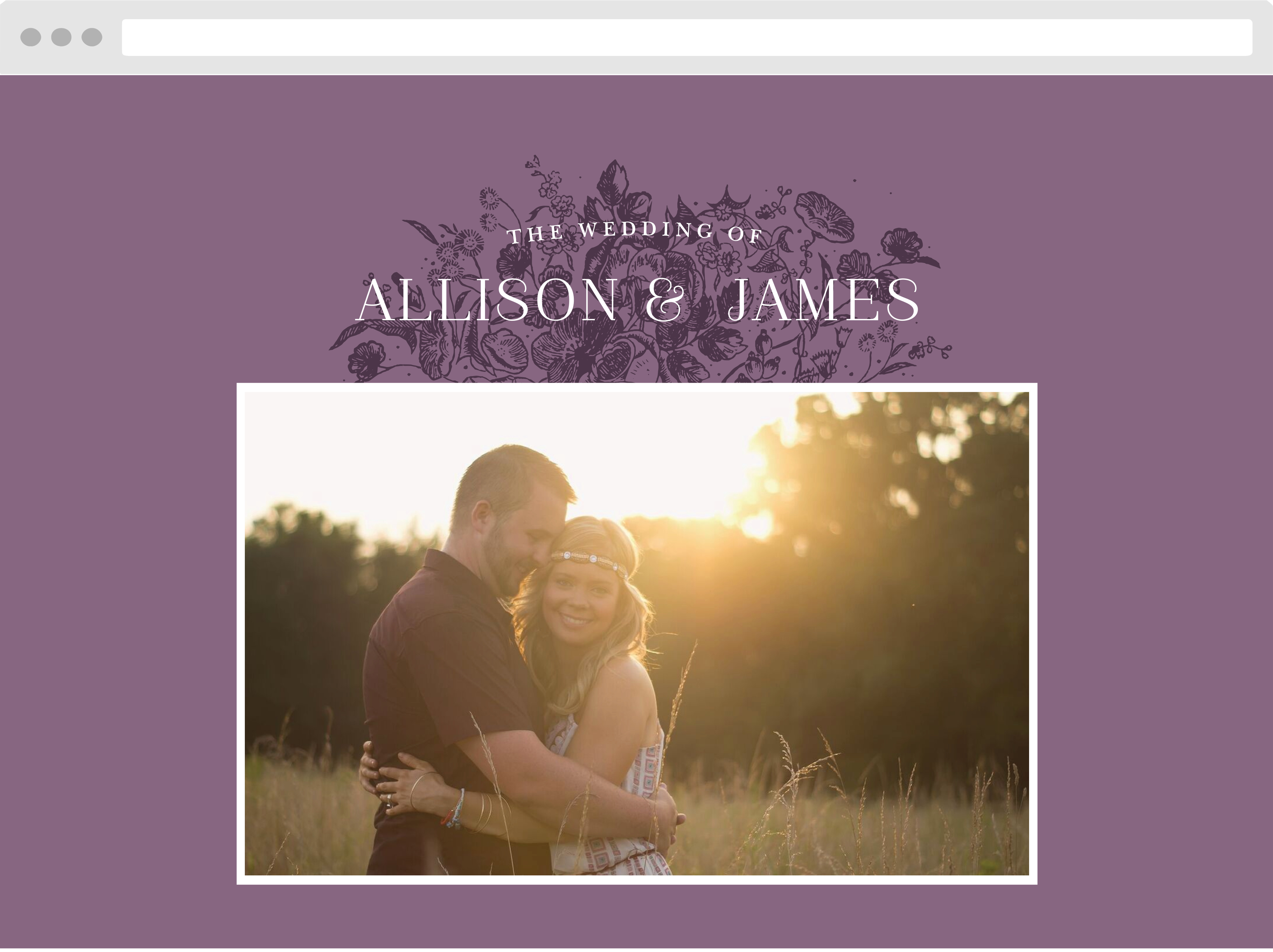 Marsala Blooms Wedding Website