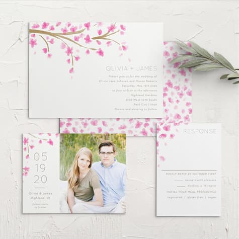 Cherry Branch Wedding Invitations