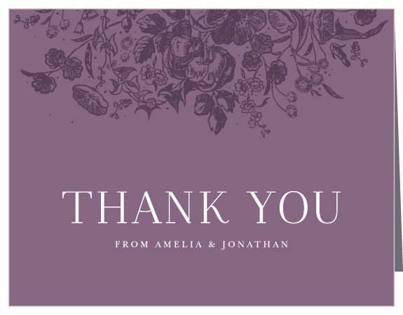 Our Marsala Blooms Wedding Thank You Cards are a perfectly gorgeous way to thank your loved ones and supporters.