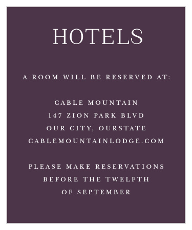 Our Marsala Blooms Accommodation Cards are a perfect way to treat your traveling guests to a memorable experience.