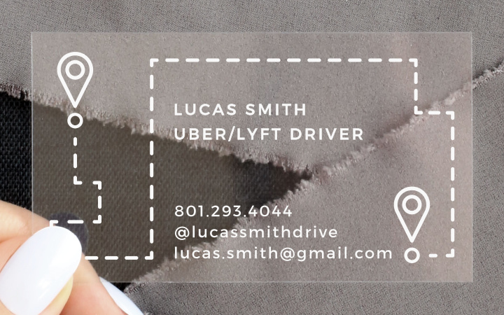 Driver Map Clear Business Cards