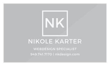 Simple Vintage Monogram Logo in Gray/Red Business Card - Business Card  Branding