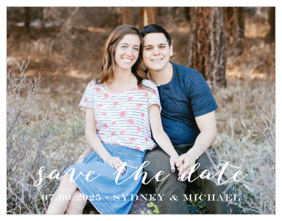 Simple and straightforward, our Framed Sunflowers Save-the-Date cards are the perfect reminder for your special day!