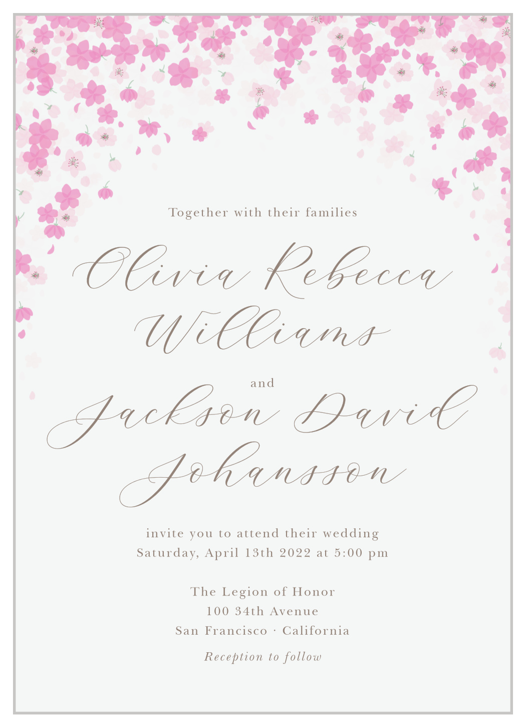 Cherry Blossoms Wedding Invitations