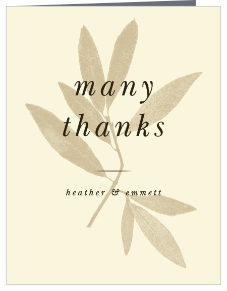 Our Pressed Leaf Wedding Thank You Cards are a great way to extend gratitude to all your loved ones! 